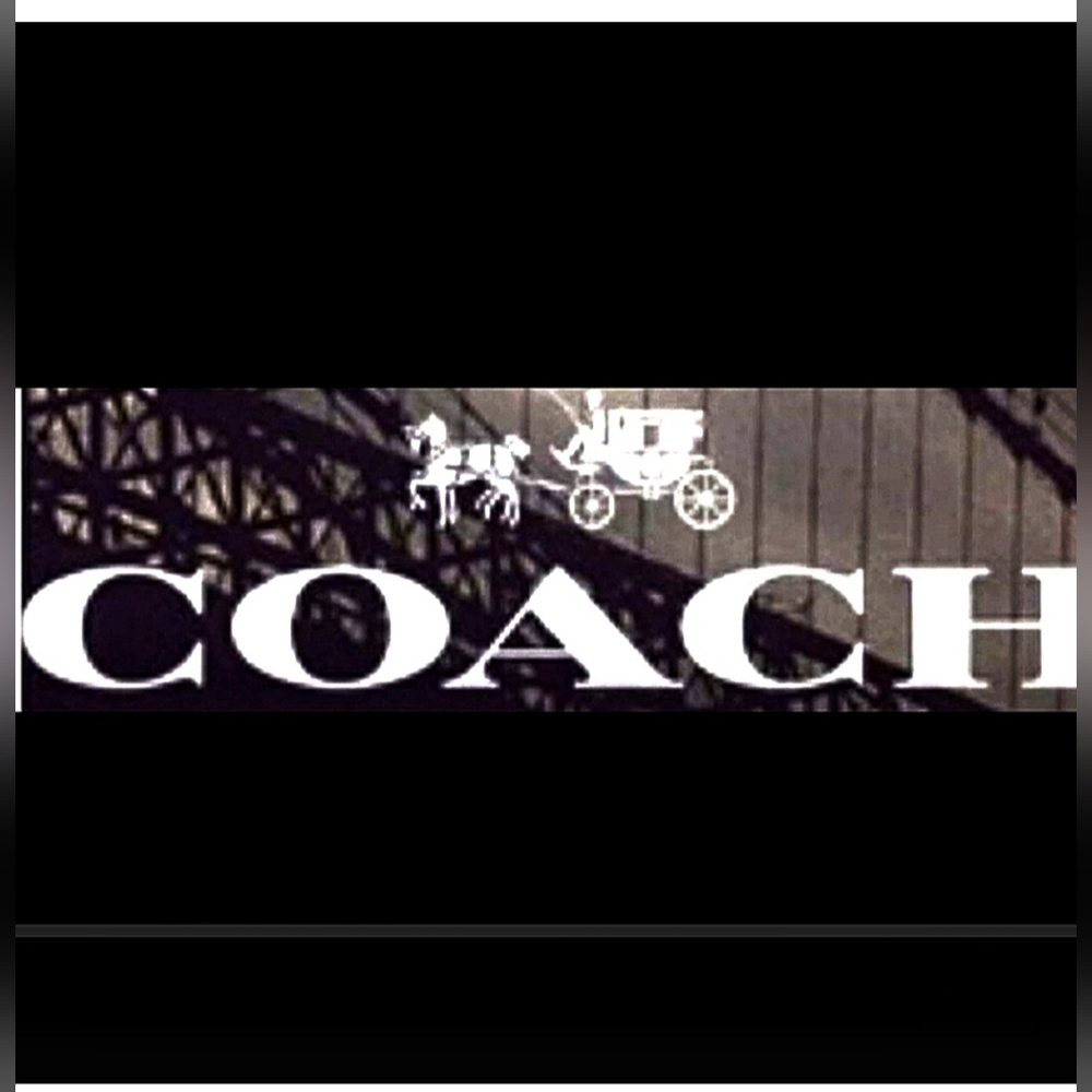 AUTHENTIC COACH TOTE BAG JACQUARD SIGNATURE C W/ BLUE PATENTED LEATHER TRIM. NEW - Picture 9 of 16